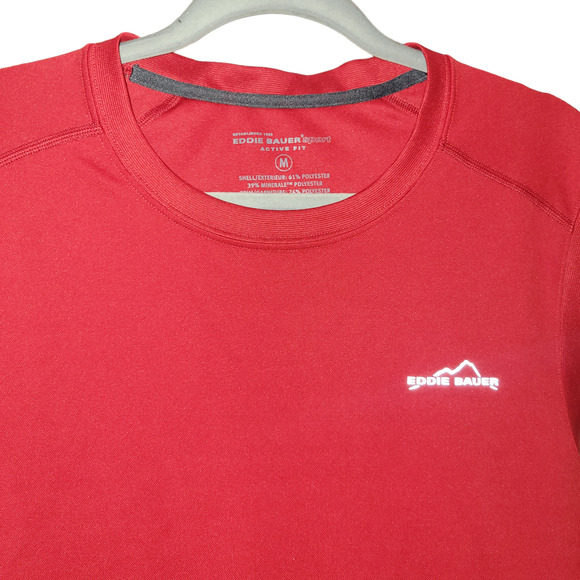 Eddie Bauer Sport Active Fit Red Gray Basketball Sleeveless Tank Top Men Sz M - Picture 4 of 4